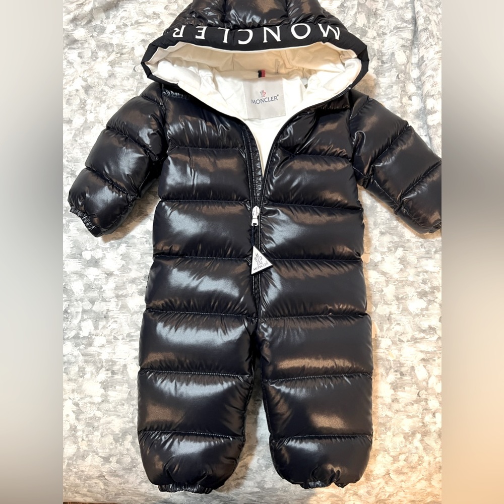 Moncler Infant Snowsuit 12/18 Months - Navy